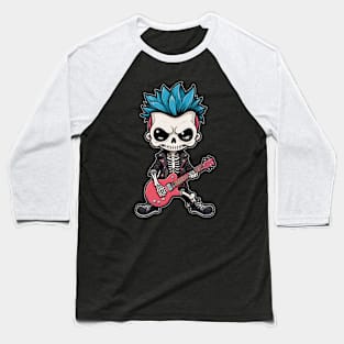 Punk Rock Skeleton 2 Baseball T-Shirt